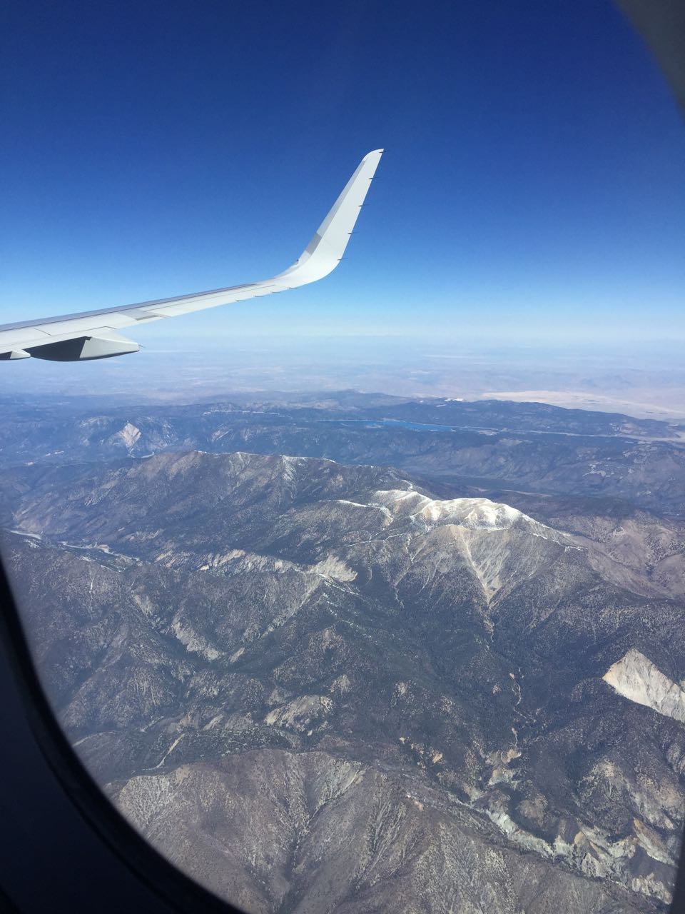 Rocky Mountain Range from Plane